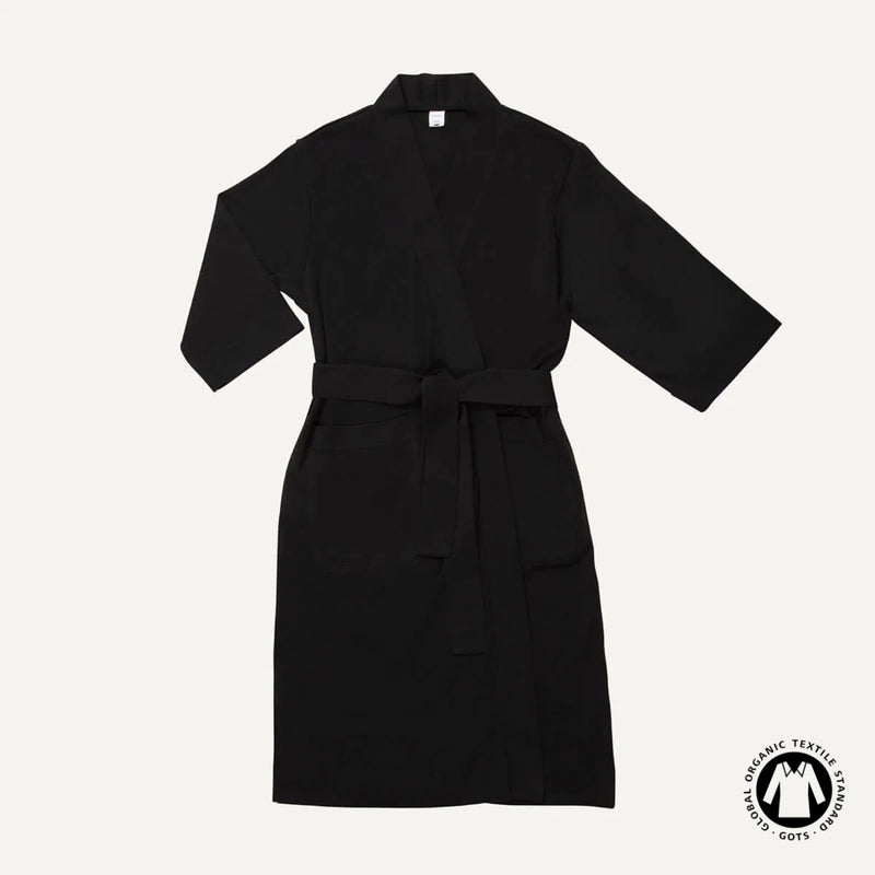 Organic Cotton Essential Robe in Graphite