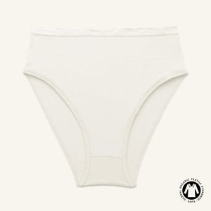 Organic Cotton High-Rise Brief in Cloud Nine