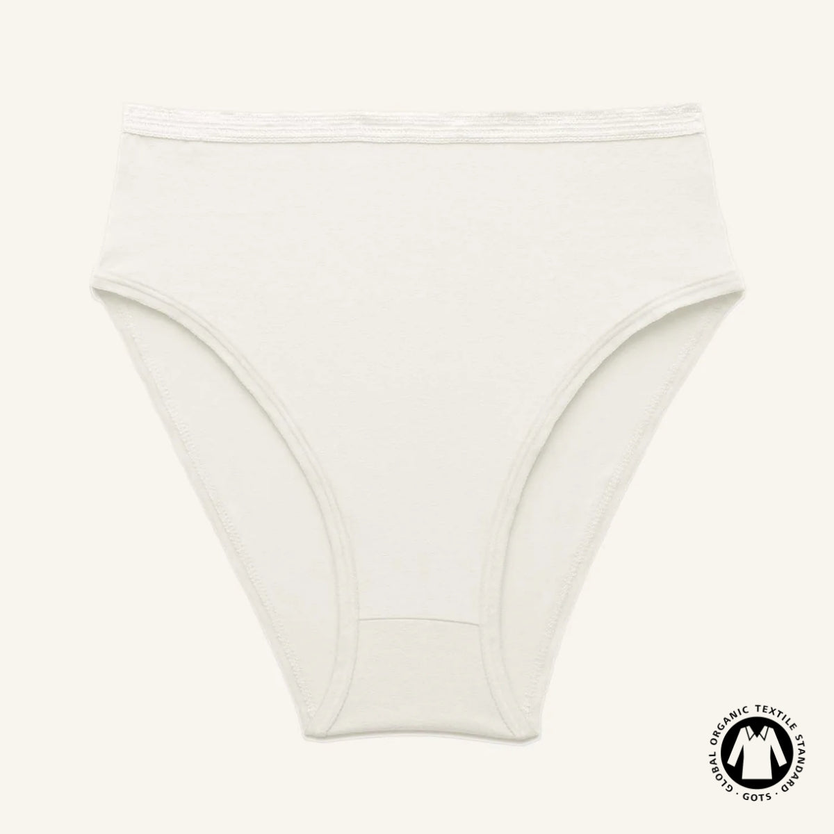 Organic Cotton High-Rise Brief in Cloud Nine
