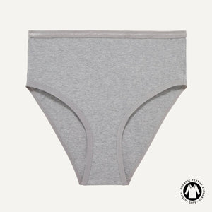 Organic Cotton High-Rise Brief in Lunar