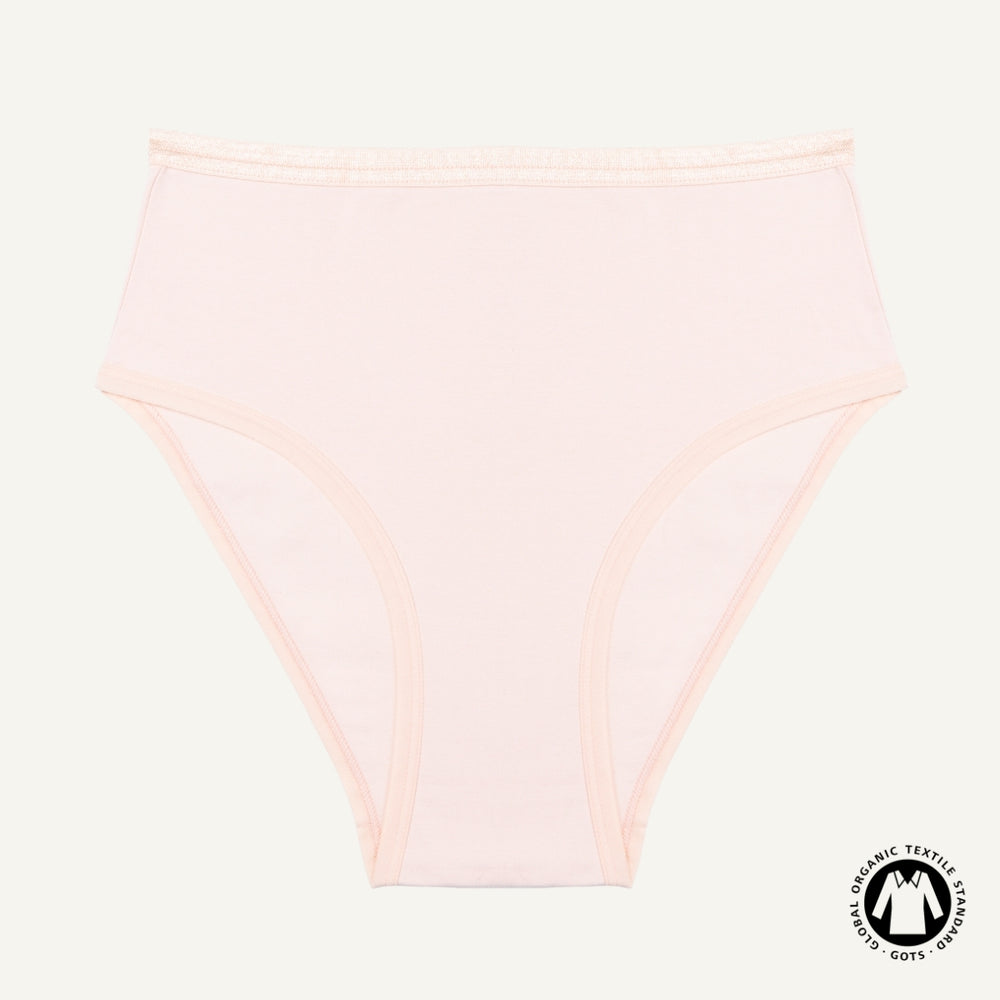 Organic Cotton High-Rise Brief in Quartz
