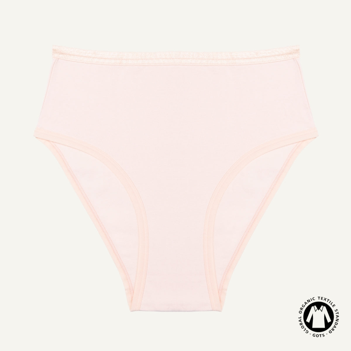 Organic Cotton High-Rise Brief in Quartz