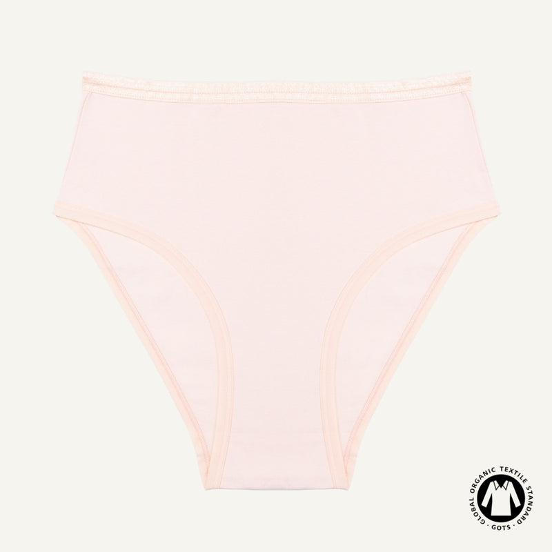Organic Cotton High-Rise Brief in Quartz
