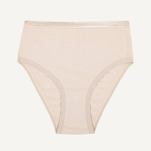 Organic Cotton High-Rise Brief in Stone