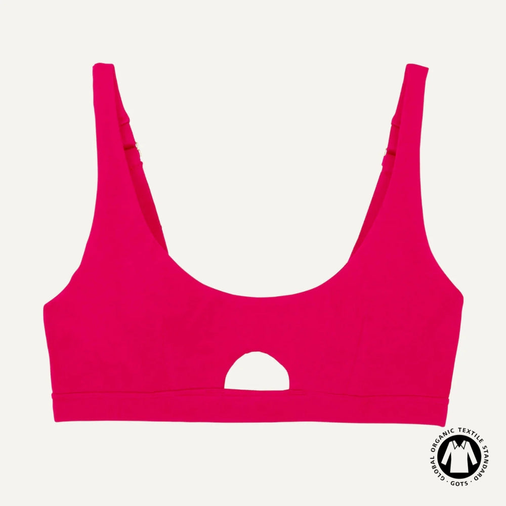 Organic Cotton Keyhole Soft Bra in Aurora