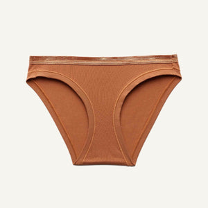 Organic Cotton Low-Rise Bikini in Spice