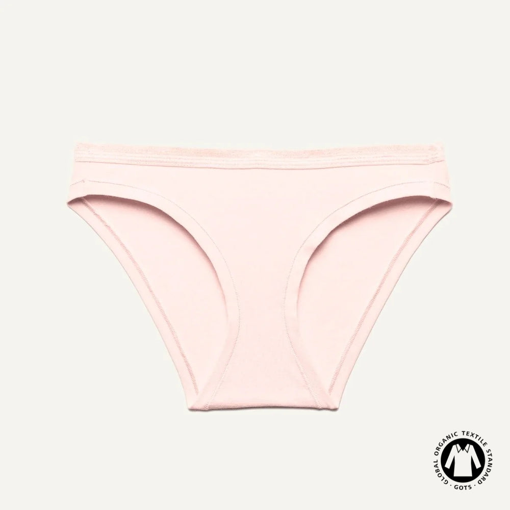 Organic Cotton Low-Rise Bikini in Quartz