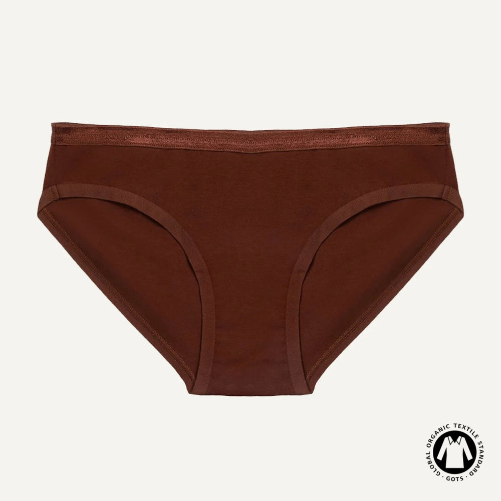 Organic Cotton Low-Rise Brief in Cacao