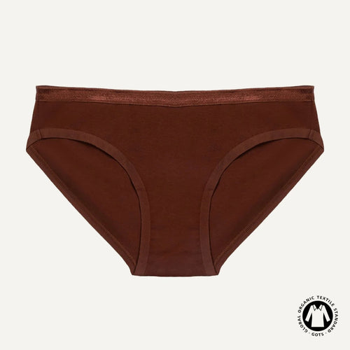 Organic Cotton Low-Rise Brief in Cacao
