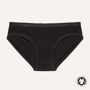 Organic Cotton Low-Rise Brief in Carbon