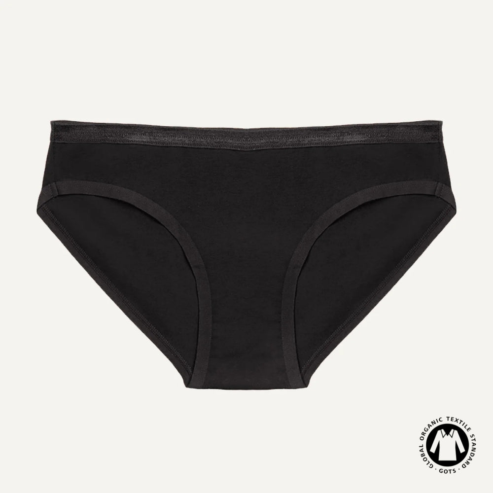 Organic Cotton Low-Rise Brief in Carbon
