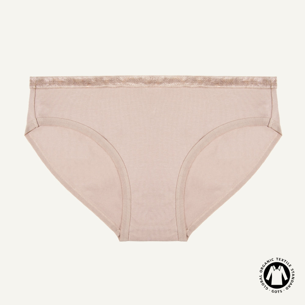 Organic Cotton Low-Rise Brief in Stone