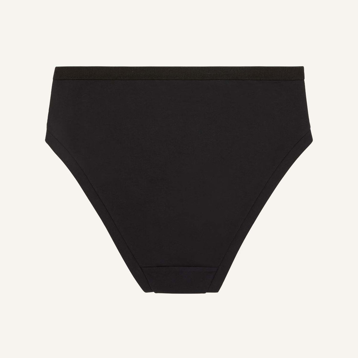 A mid rise bikini in carbon black color.