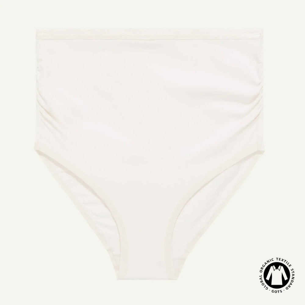 Organic Cotton Maternity Above-Belly Brief in Cloud Nine