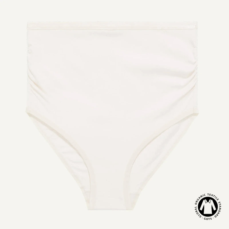 Organic Cotton Maternity Above-Belly Brief in Cloud Nine