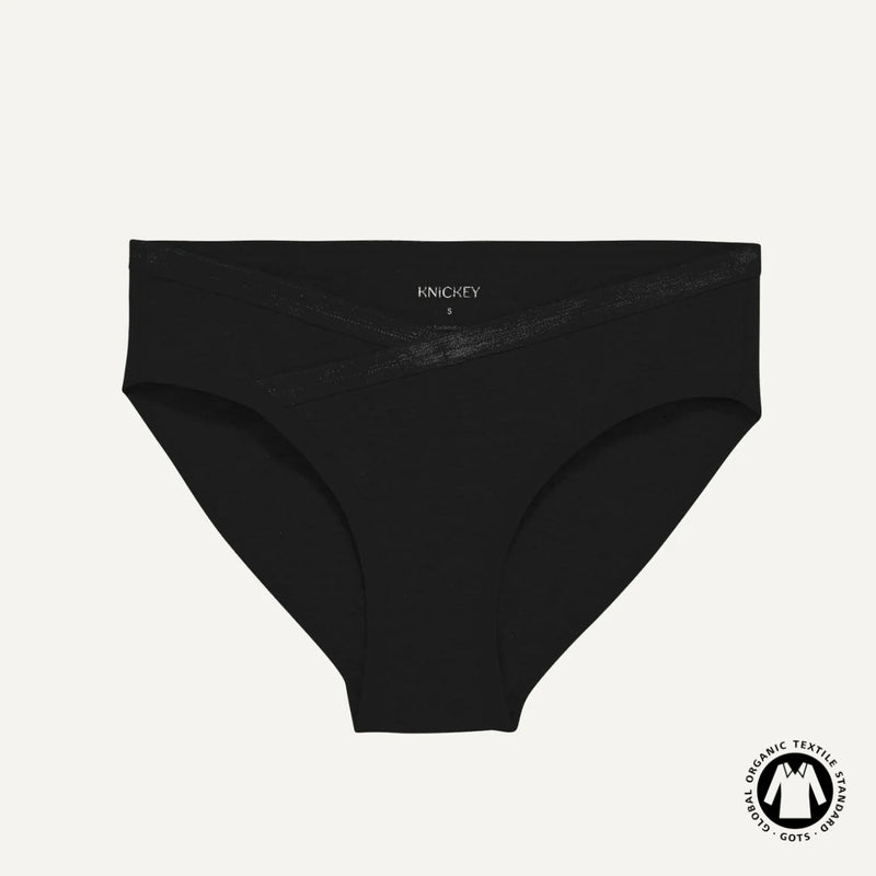 Organic Cotton Maternity Below-Belly Brief in Carbon