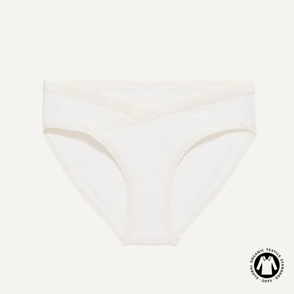 Organic Cotton Maternity Below-Belly Brief in Cloud Nine