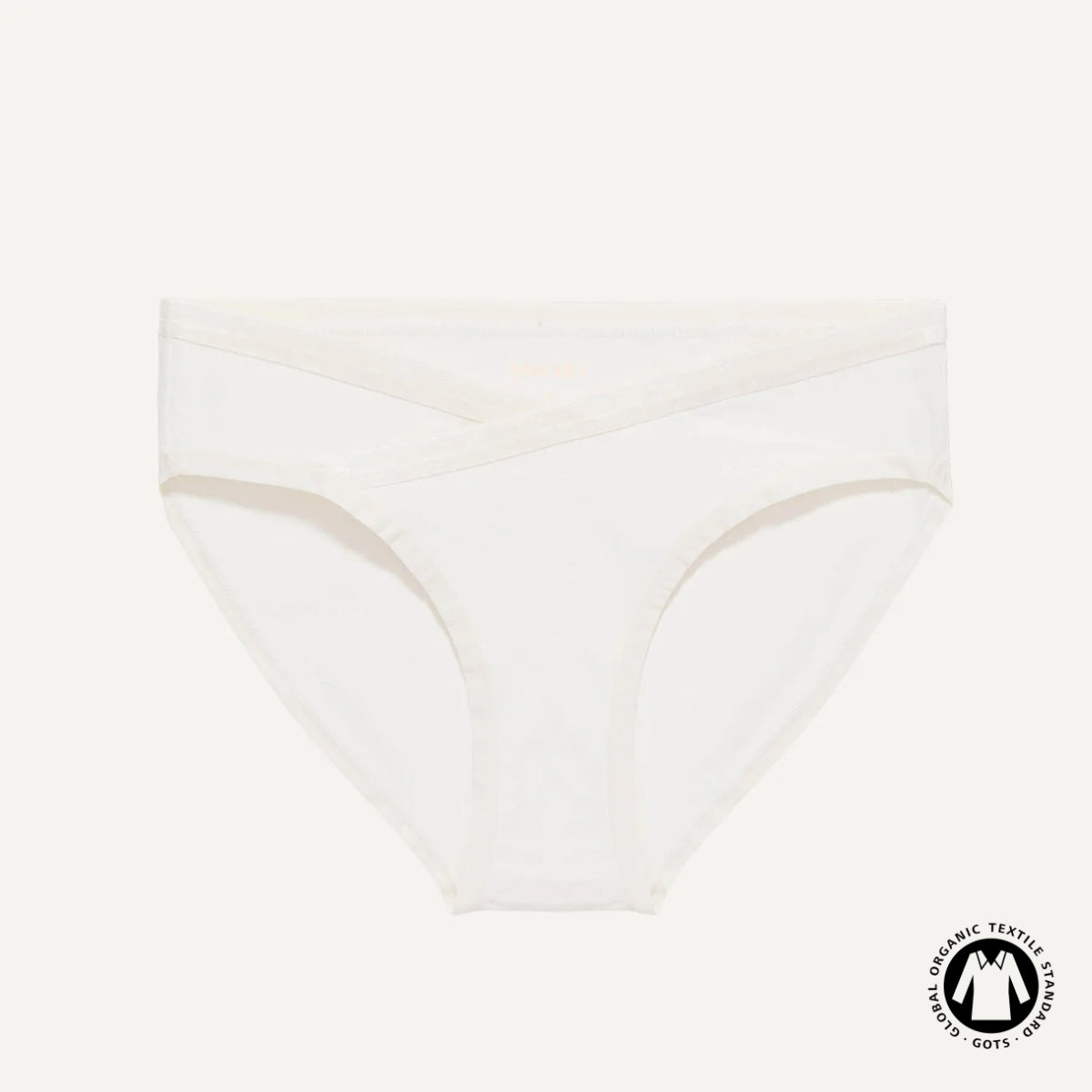 Organic Cotton Maternity Below-Belly Brief in Cloud Nine