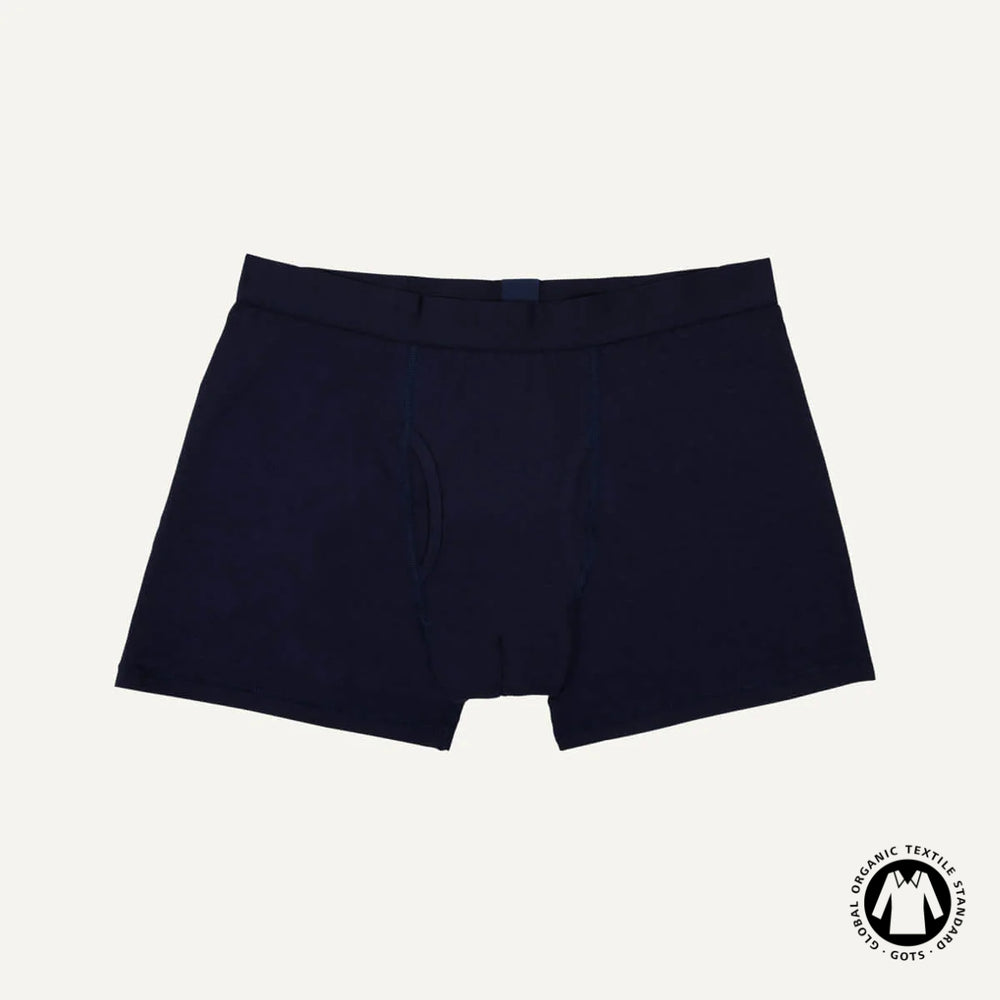 Organic Cotton Men's Boxer Brief in Marine