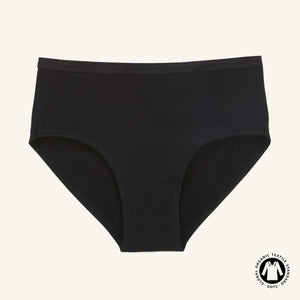 Organic Cotton Mid-Rise Brief in Carbon