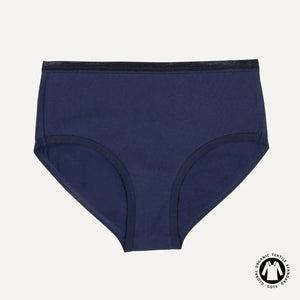 Organic Cotton Mid-Rise Brief in Marine