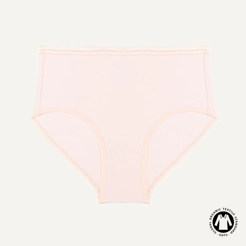 Organic Cotton Mid-Rise Brief in Quartz