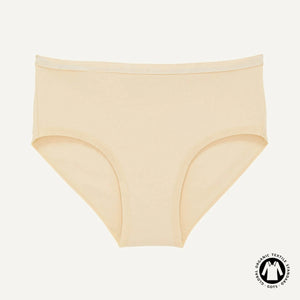 Organic Cotton Mid-Rise Brief in Wheat