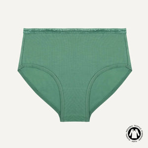 Organic Cotton Mid-Rise Brief in Willow