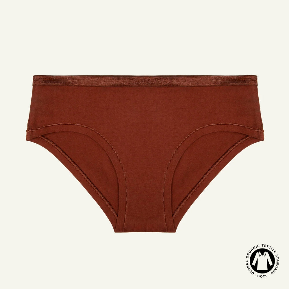 Organic Cotton Mid-Rise Hipster in Cacao