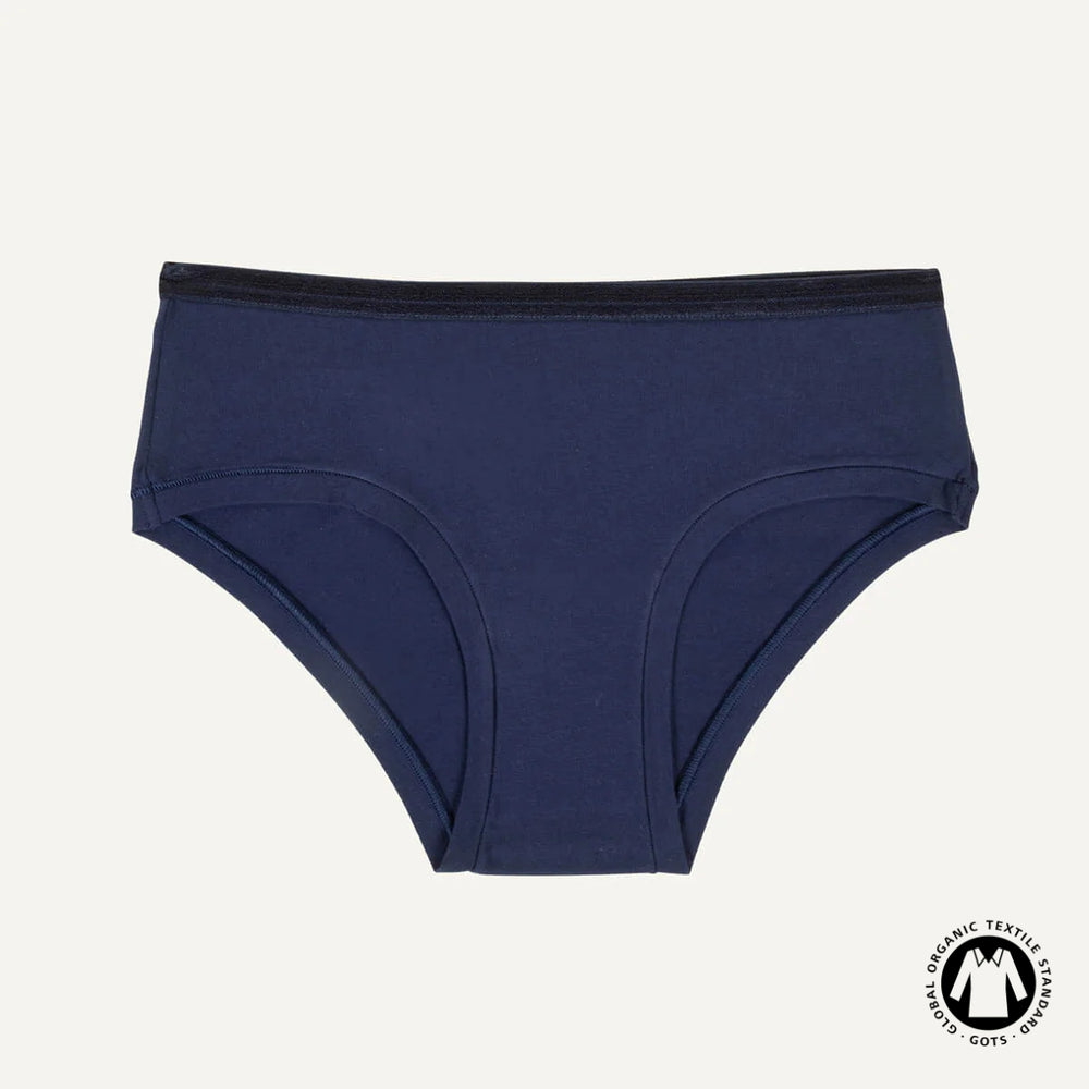 Organic Cotton Mid-Rise Hipster in Marine