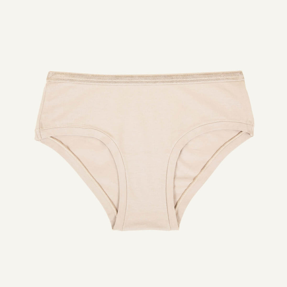 Organic Cotton Mid-Rise Hipster in Stone