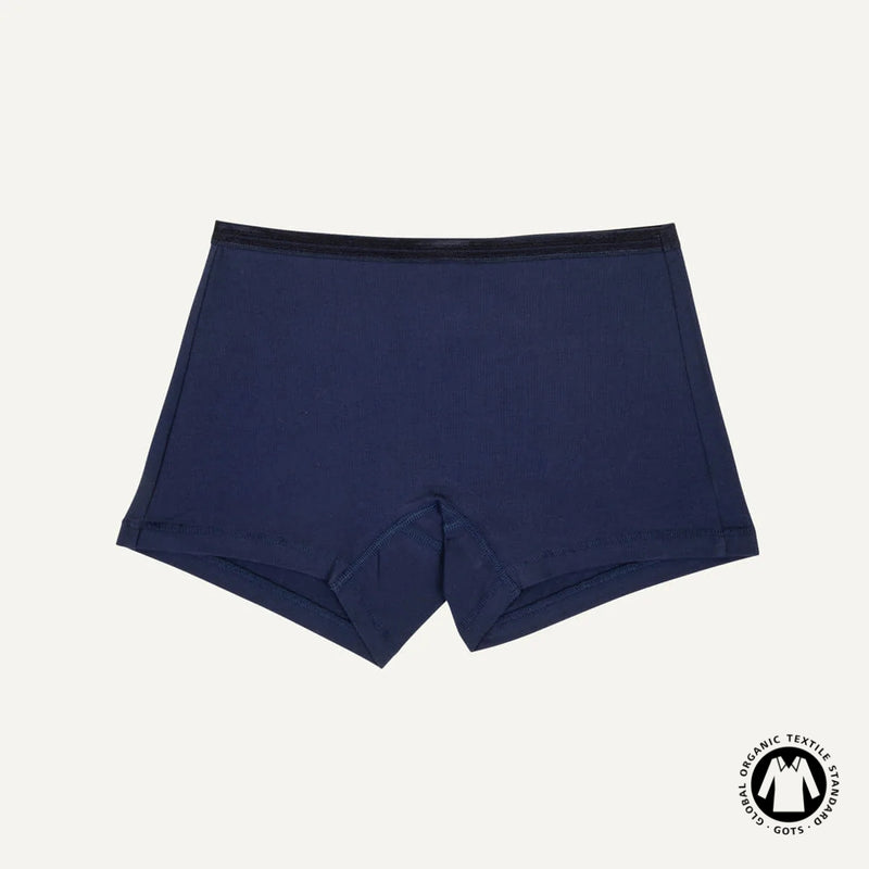 Organic Cotton Mid-Rise Shortie in Marine