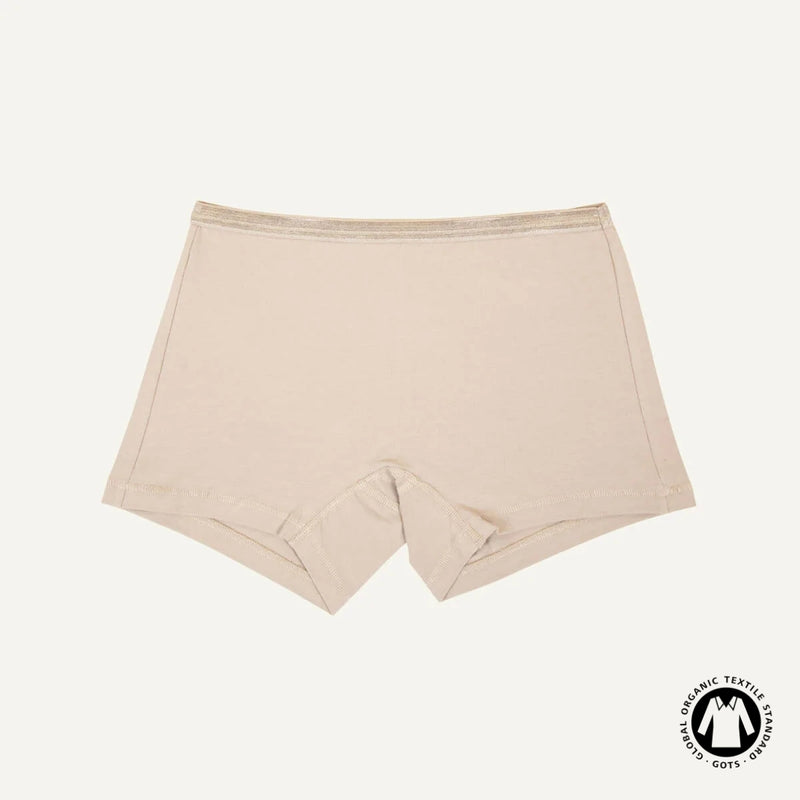 Organic Cotton Mid-Rise Shortie in Stone