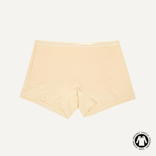 Organic Cotton Mid-Rise Shortie in Wheat