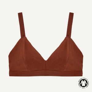 Organic Cotton Triangle Soft Bra in Cacao