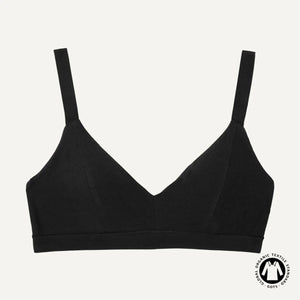 Organic Cotton Triangle Soft Bra in Carbon
