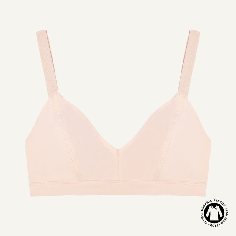 Organic Cotton Triangle Soft Bra in Quartz