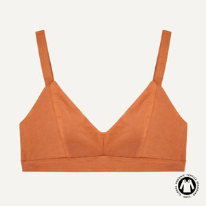 Organic Cotton Triangle Soft Bra in Spice