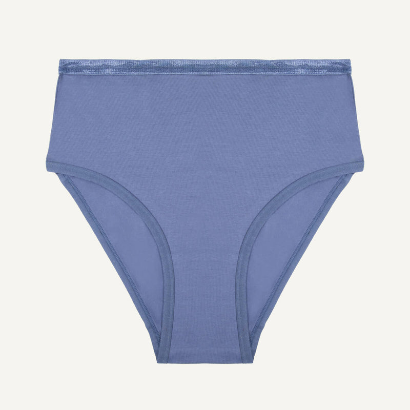 Organic Cotton High-Rise Brief in Gale