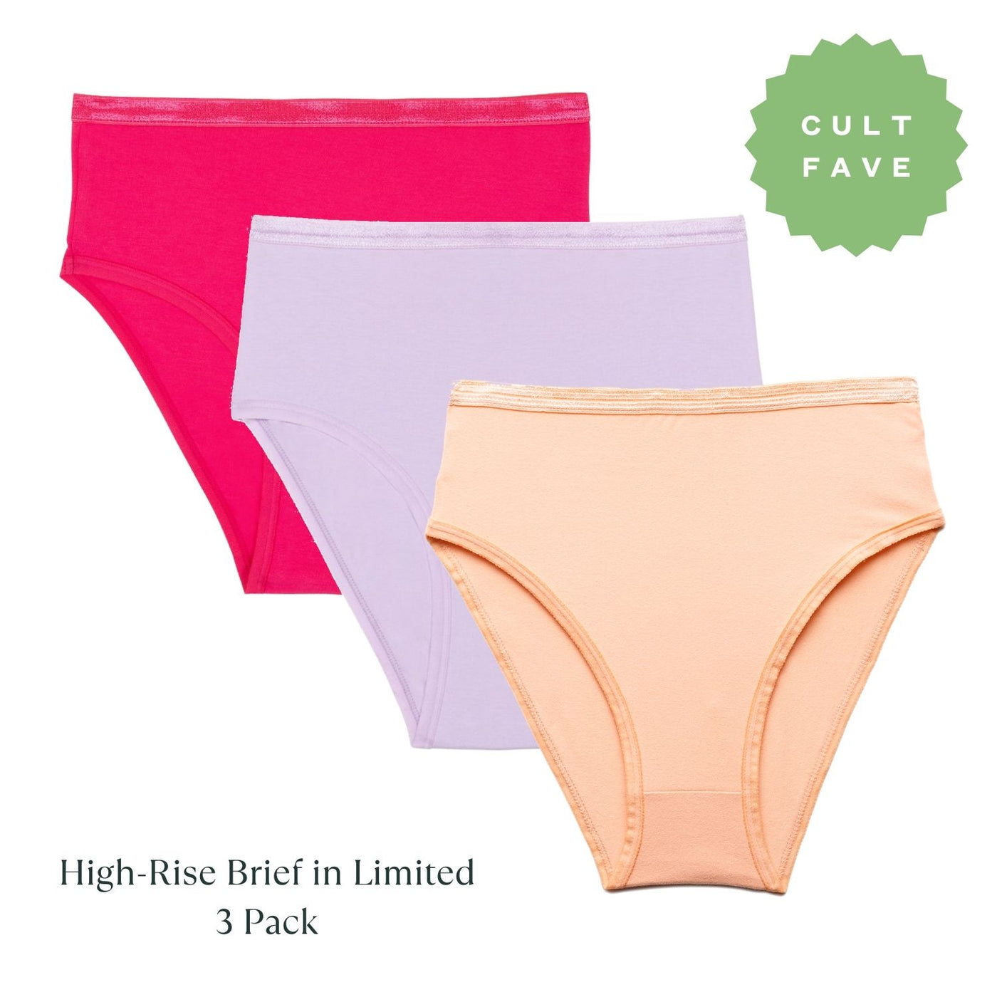 High-Rise Brief in 3 Limited Colors Bundle
