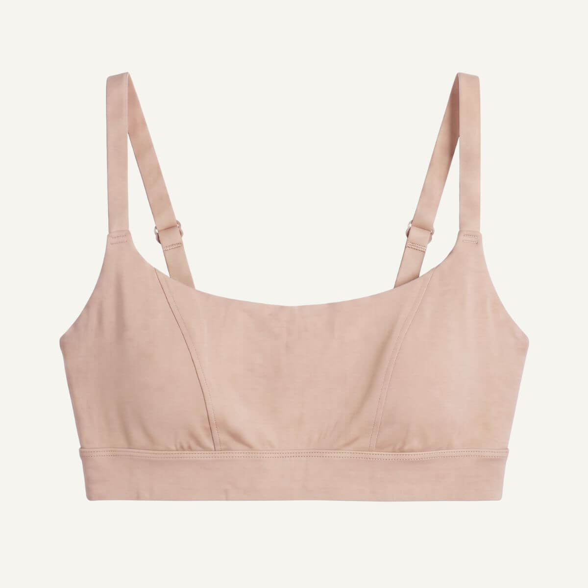 Organic Cotton Tank Soft Bra in Stone