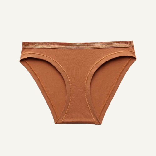 Organic Cotton Low-Rise Bikini in Spice (No Leg Elastic)