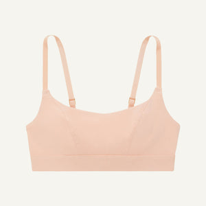 Organic Cotton Tank Bralette in Peach
